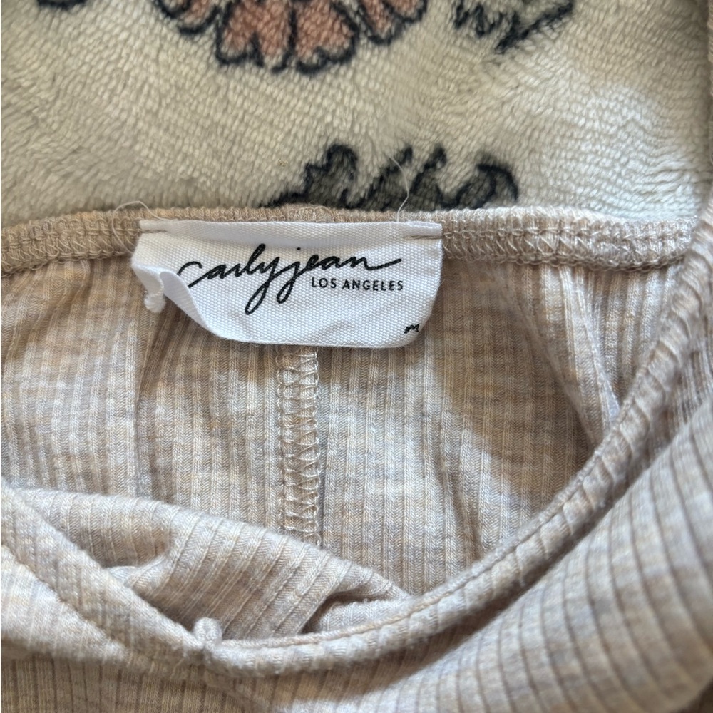 Carly Jean Los Angeles Oatmeal Heather Maxi Slip Dress WITH POCKETS - Picture 8 of 8